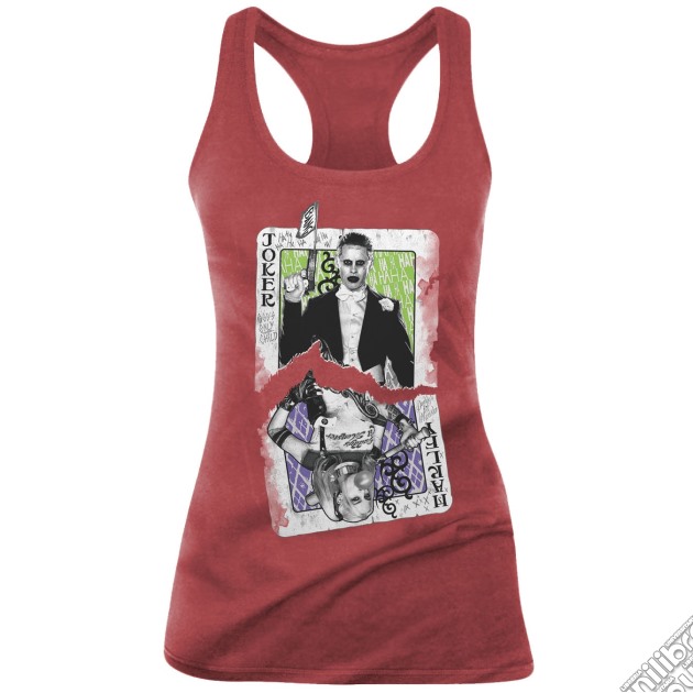 Suicide Squad - Cards Girls Tanktop - Xl Red (Canotta Donna) gioco