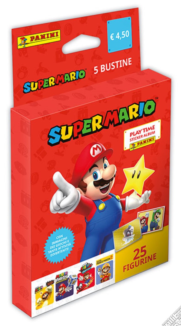 PANINI Stickers Super Mario Ecoblister 5 Buste gioco di CAR