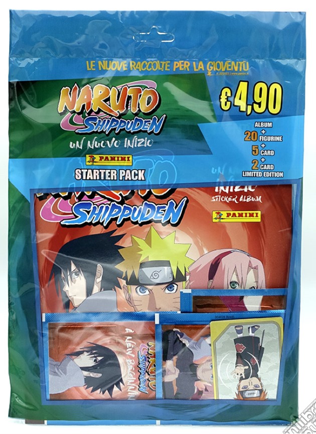 PANINI Naruto Shippuden Stickers Starter Set 2023 gioco di CAR