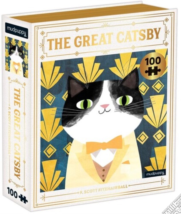 Mudpuppy - Great Catsby Bookish Cats 100 Piece Puzzle gioco