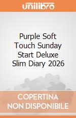 Purple Soft Touch Sunday Start Deluxe Slim Diary 2026 giochi
