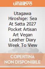 Utagawa Hiroshige: Sea At Satta 2027 Pocket Artisan Art Vegan Leather Diary Week To View giochi