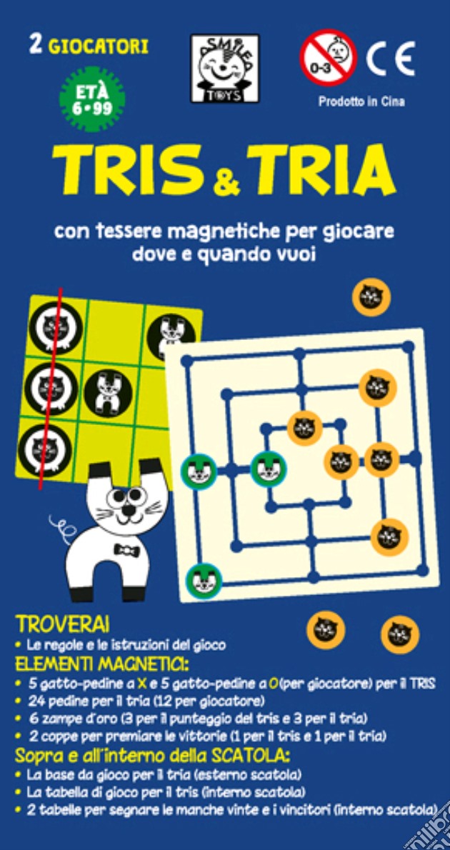 Tris & Tria con tessere magnetiche per giocare dove e quando vuoi gioco