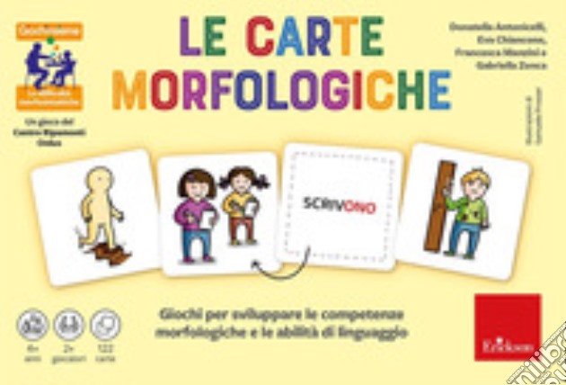 Carte morfologiche. Giochi per sviluppare le competenze morfologiche e le abilità di linguaggio (Le) gioco di Gruppo Ripamonti onlus (cur.)