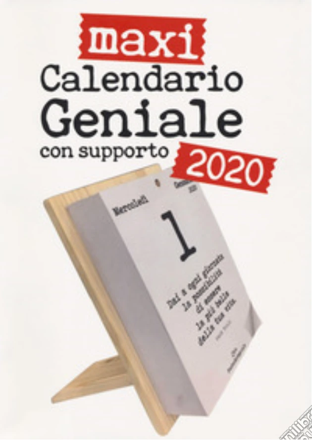 Calendario Geniale Maxi Leggi Le Frasi Filosofiche Con Supporto In Legno Naturale Da Tavolo O Appendibile Gioco My Life Varia