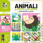 Animali del bosco e del giardino. Primi puzzle a 4 pezzi giochi