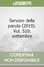 Servizio della parola (2019). Vol. 510: settembre libro