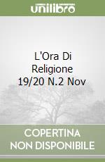 L'Ora Di Religione 19/20 N.2 Nov libro
