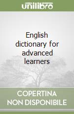 English dictionary for advanced learners libro