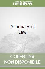 Dictionary of Law libro usato