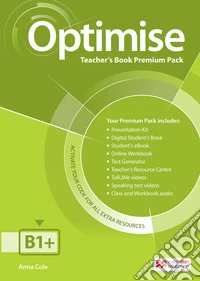 Optimise. B1+. Teacher's book. Premium pack libro