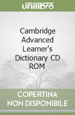 Cambridge Advanced Learner's Dictionary CD ROM libro