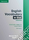 Mccarthy Eng. Voc. In Use Adv W/a libro