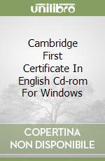 Cambridge First Certificate In English Cd-rom For Windows libro
