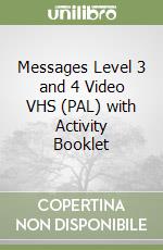 Messages Level 3 and 4 Video VHS (PAL) with Activity Booklet libro