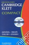 Diccionario Cambridge Klett Compact Paperback With Cd-rom For Windows libro