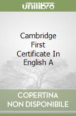 Cambridge First Certificate In English A libro