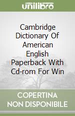 Cambridge Dictionary Of American English Paperback With Cd-rom For Win libro