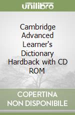 Cambridge Advanced Learner's Dictionary Hardback with CD ROM libro