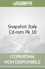 Snapshot Italy Cd-rom Pk 10 libro