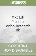 Mkt Ldr Pre-inter Video Research Bk libro