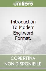 Introduction To Modern Engl.word Format. libro