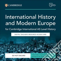 Cambridge International AS Level History. Digital Teachers Resource Access Card libro