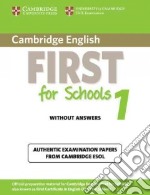 Camb First For Schools 1 Sb Wo/a libro