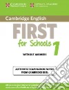 Camb First For Schools 1 Sb Wo/a libro