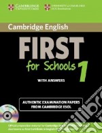 Camb First For Schools 1 Sb Pack libro