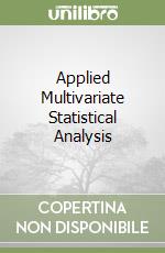 Applied Multivariate Statistical Analysis