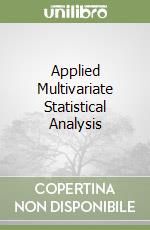 Applied Multivariate Statistical Analysis libro