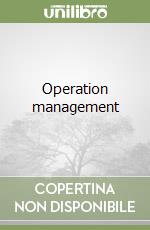 Operation management libro