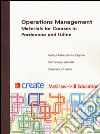 Operation management. Materials for courses in Pordenone and Udine libro
