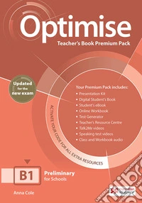 Optimise. B1+. Teacher's book. Premium pack libro
