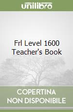 Frl Level 1600 Teacher's Book libro