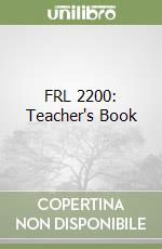 FRL 2200: Teacher's Book libro