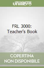 FRL 3000: Teacher's Book libro