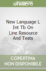 New Language L Int Tb On Line Resource And Tests libro