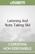 Listening And Note Taking Skil libro