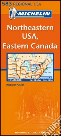 Northeastern U.S.A., Eastern Canada 1:2.400.000