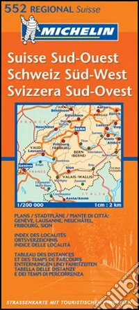 Suisse sud-ouest 1:200.000 libro