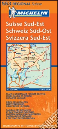 Suisse sud-est 1:200.000 libro