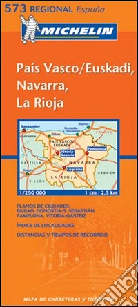 Pais Vascos, Navarra, La Roja 1:250.000 libro