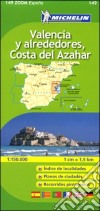 Valencia y alrededores, Costa del Azahar 1:150.000. Ediz. multilingue libro