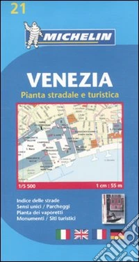 Venezia. Pianta stradale e turistica. 1:5.500. Ediz. multilingue