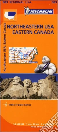 Northeastern USA, Eastern Canada 1:2.400.000