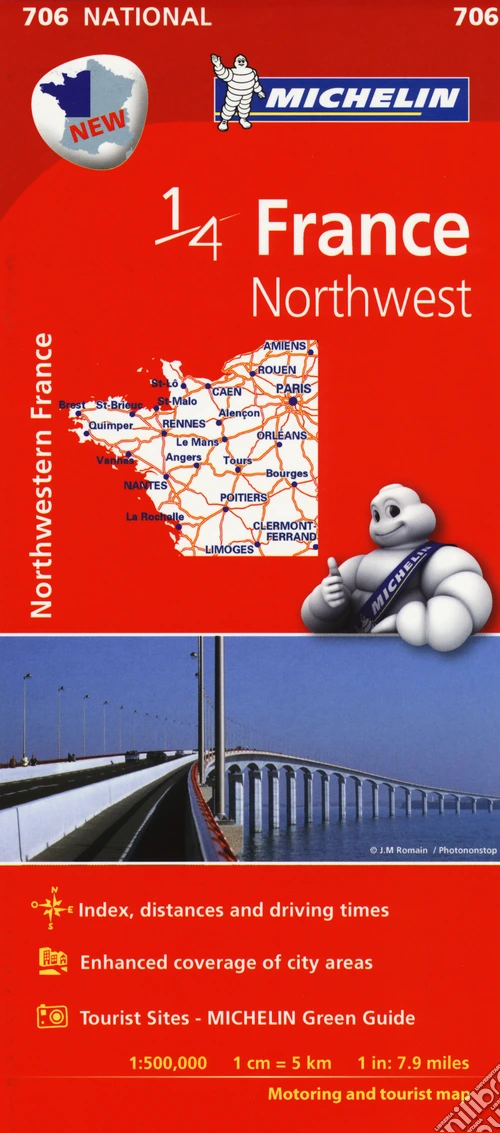 France. Northwest 1:500.000