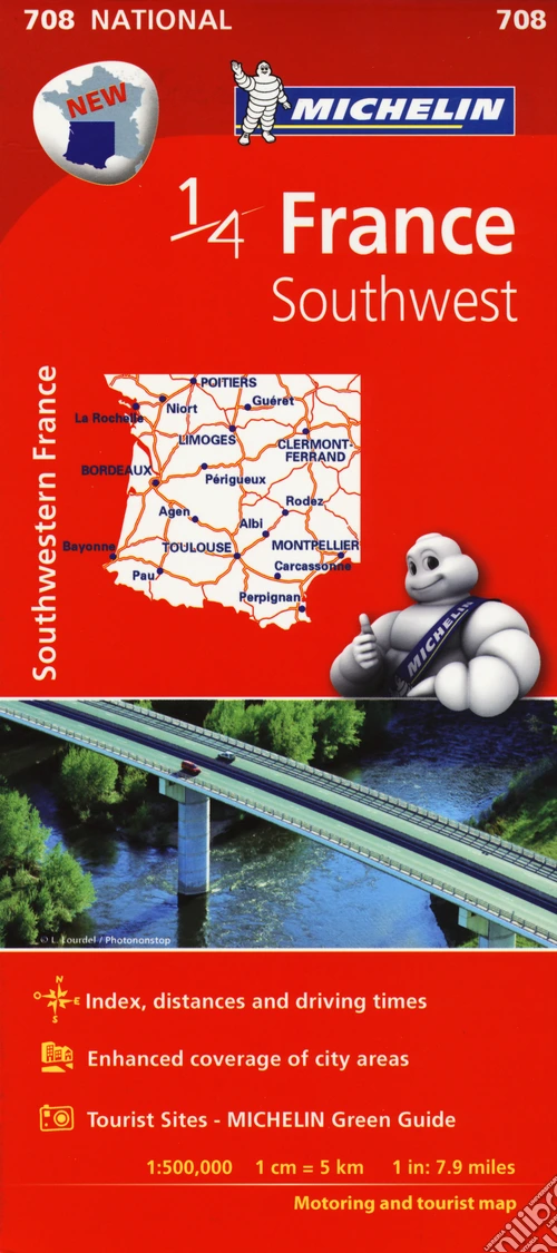 France. Southwest 1:500.000