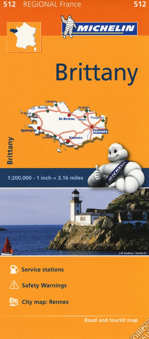 Bretagne-Brittany 1:200.000